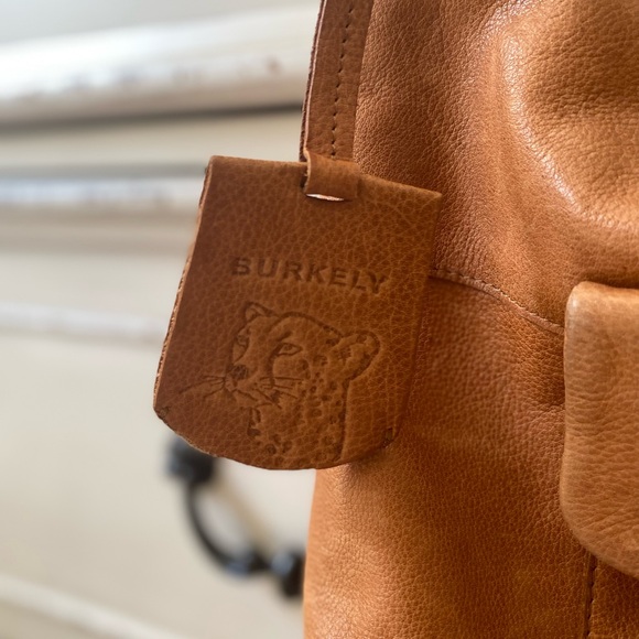 Burkely tan coloured genuine leather shoulder crossbody bag - Picture 14 of 16